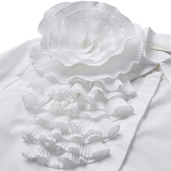 Copenhagen Muse CMPLEAT-FRILL Skjorte, Bright White